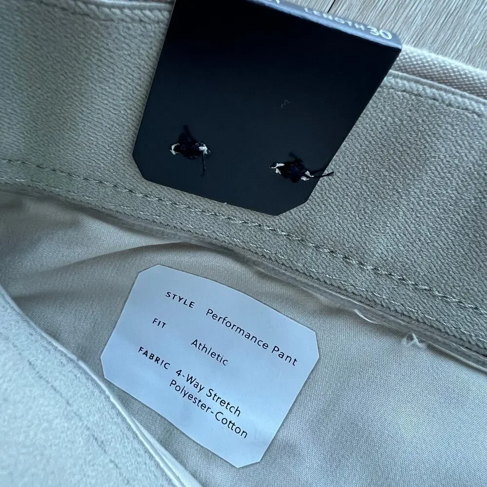 J Crew 1040 Athletic Tapered Fit Tech Pants Mens 31 W 30 L Ashen Taupe